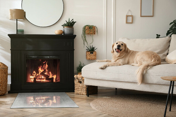 Plaque de sol rectangulaire en verre structure en béton brut