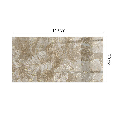 Plaque rectangulaire en verre pour poêle Motifs de feuilles délicats