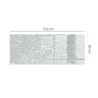 Plaque rectangulaire en verre pour poêle Motif végétal élégant