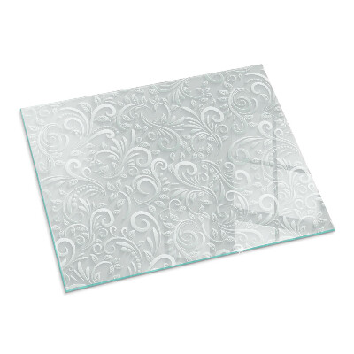 Plaque rectangulaire en verre pour poêle Motif végétal élégant
