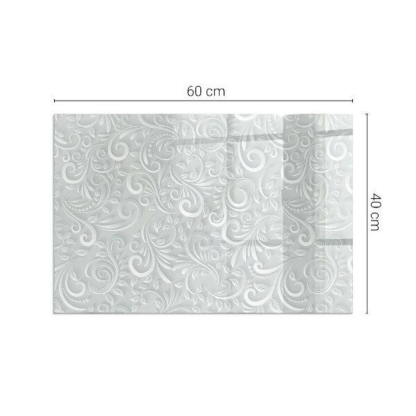 Plaque rectangulaire en verre pour poêle Motif végétal élégant