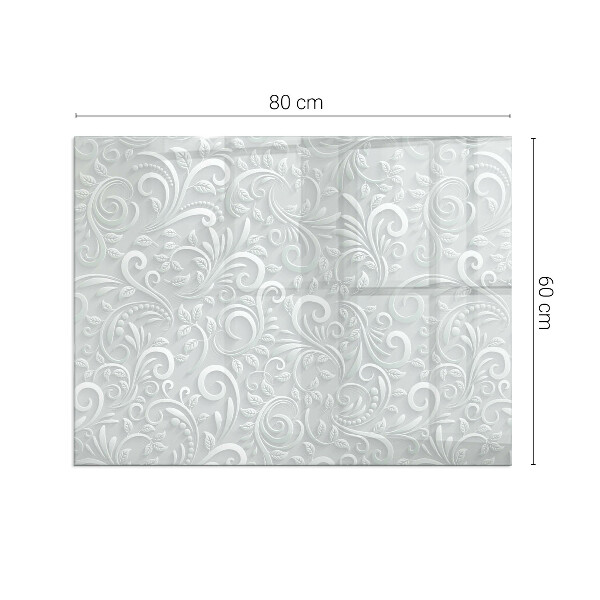 Plaque rectangulaire en verre pour poêle Motif végétal élégant