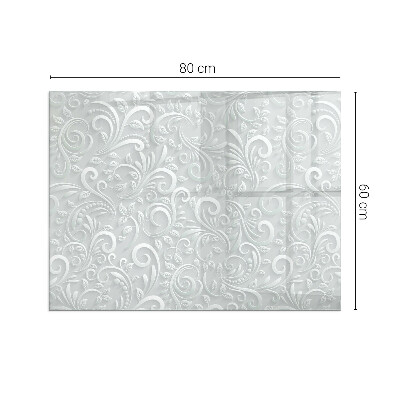 Plaque rectangulaire en verre pour poêle Motif végétal élégant