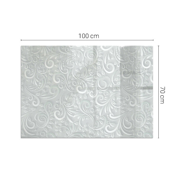 Plaque rectangulaire en verre pour poêle Motif végétal élégant