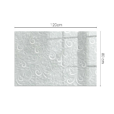Plaque rectangulaire en verre pour poêle Motif végétal élégant