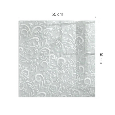 Plaque rectangulaire en verre pour poêle Motif végétal élégant