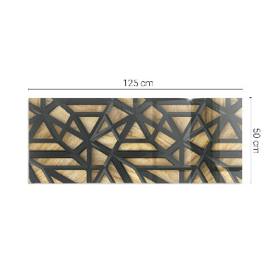 Plaque verre rectangulaire cheminée Des formes modernes avec une touche de bois