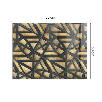 Plaque verre rectangulaire cheminée Des formes modernes avec une touche de bois