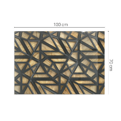 Plaque verre rectangulaire cheminée Des formes modernes avec une touche de bois