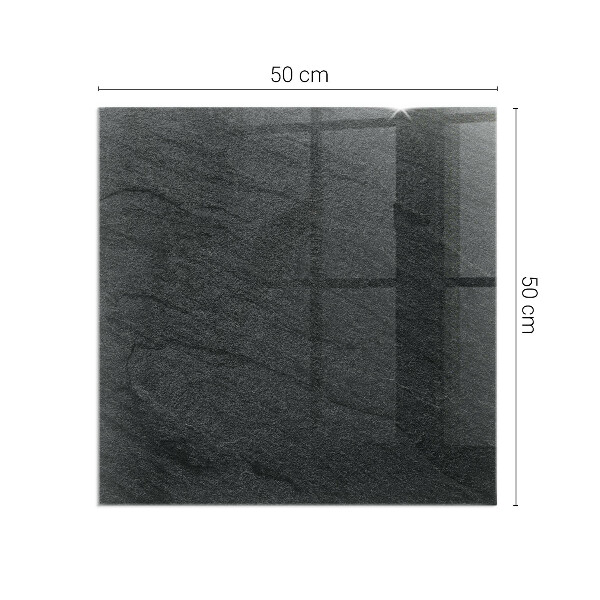 Plaque verre rectangulaire cheminée Modèle de structure de pierre