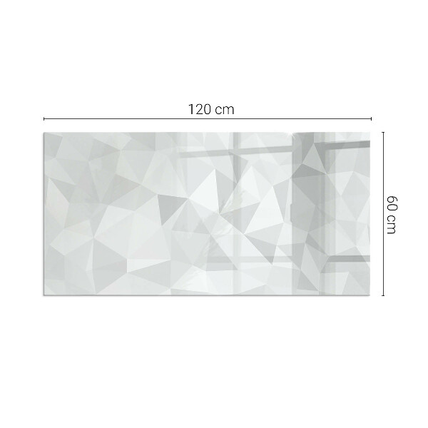 Plaque rectangulaire en verre pour poêle Abstraction géométrique des formes