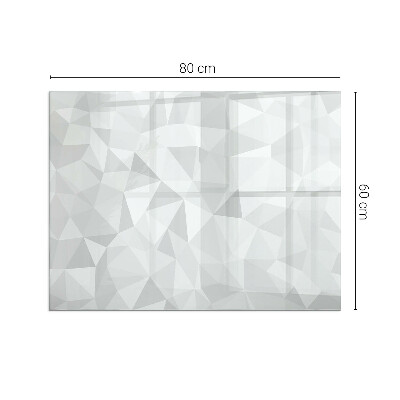 Plaque rectangulaire en verre pour poêle Abstraction géométrique des formes