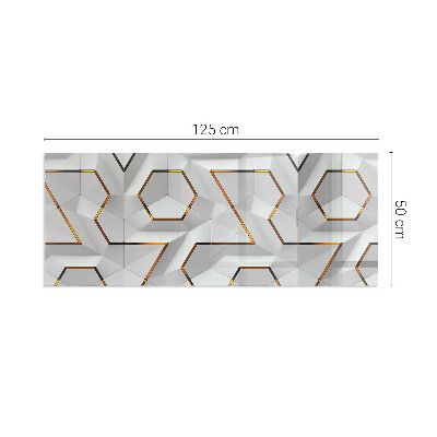 Plaque rectangulaire en verre pour poêle Motif de formes tridimensionnelles
