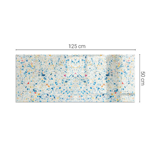 Plaque verre rectangulaire cheminée motif de texture abstrait