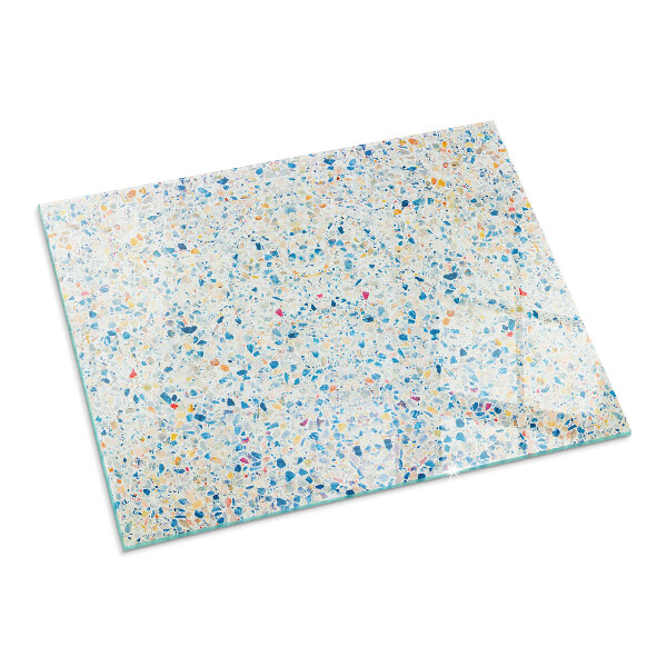 Plaque verre rectangulaire cheminée motif de texture abstrait