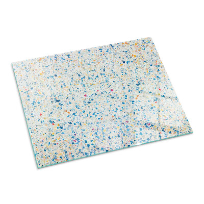 Plaque verre rectangulaire cheminée motif de texture abstrait