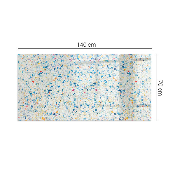 Plaque verre rectangulaire cheminée motif de texture abstrait