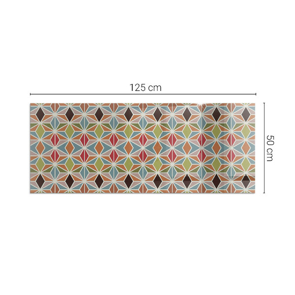 Plaque rectangulaire en verre pour poêle Motifs polygonaux sur le web