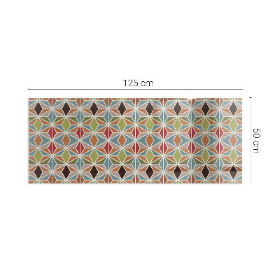 Plaque rectangulaire en verre pour poêle Motifs polygonaux sur le web