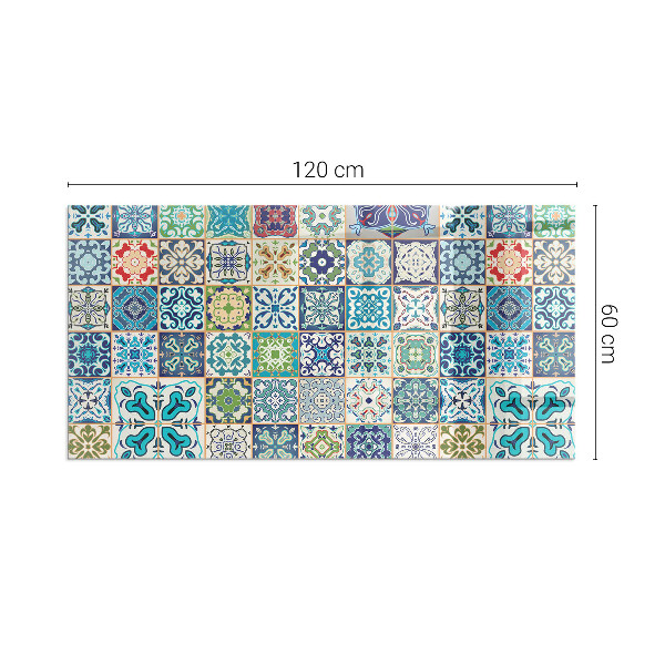 Plaque de sol rectangulaire en verre Motifs décoratifs en mosaïque
