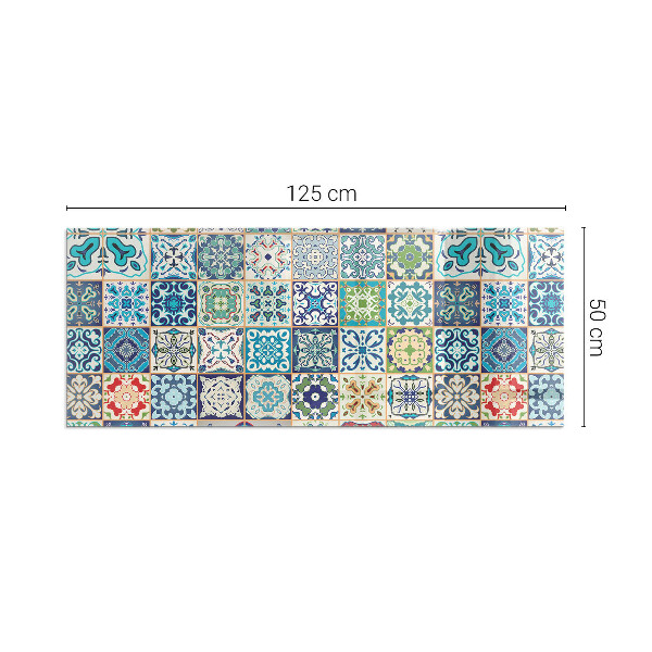Plaque de sol rectangulaire en verre Motifs décoratifs en mosaïque