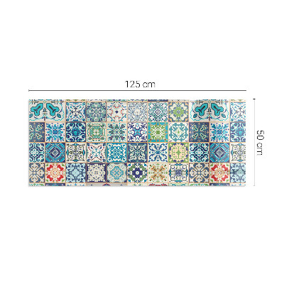 Plaque de sol rectangulaire en verre Motifs décoratifs en mosaïque