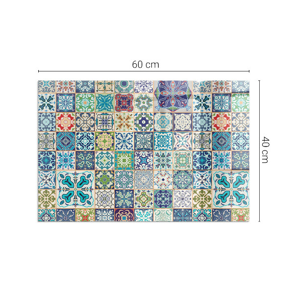 Plaque de sol rectangulaire en verre Motifs décoratifs en mosaïque