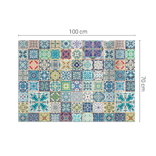 Plaque de sol rectangulaire en verre Motifs décoratifs en mosaïque