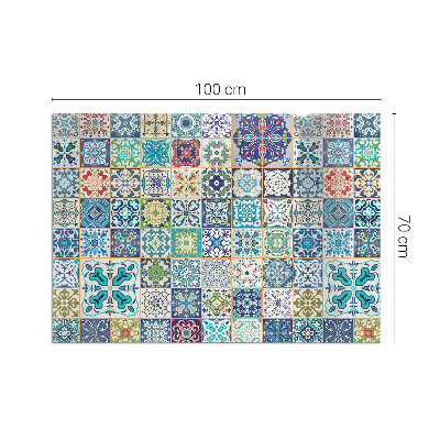 Plaque de sol rectangulaire en verre Motifs décoratifs en mosaïque