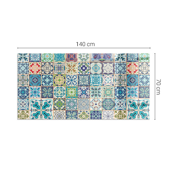 Plaque de sol rectangulaire en verre Motifs décoratifs en mosaïque