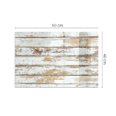 Plaque de sol rectangulaire en verre planche en bois rouillée