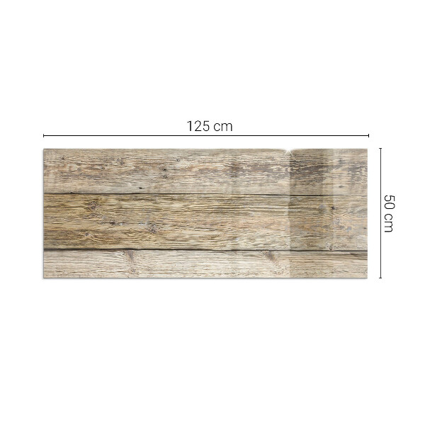 Plaque verre rectangulaire cheminée Grain de bois dans un style naturel