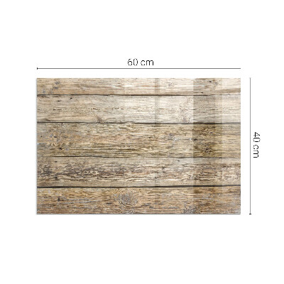 Plaque verre rectangulaire cheminée Grain de bois dans un style naturel