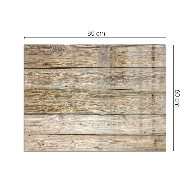 Plaque verre rectangulaire cheminée Grain de bois dans un style naturel