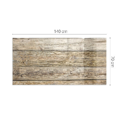 Plaque verre rectangulaire cheminée Grain de bois dans un style naturel