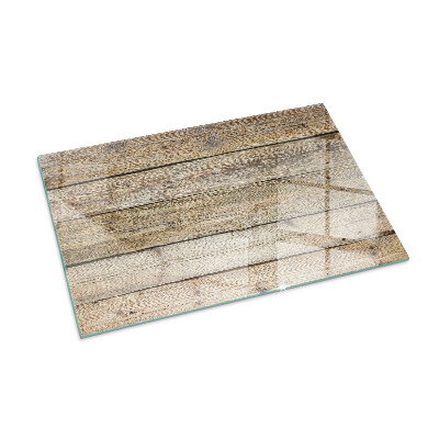 Plaque verre rectangulaire cheminée Grain de bois dans un style naturel