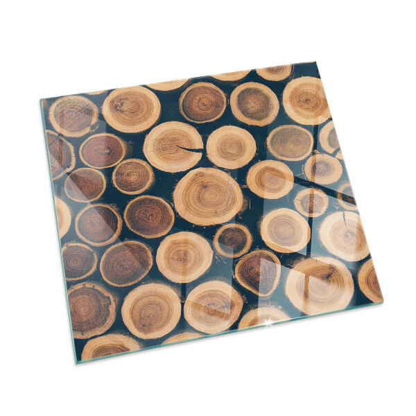 Plaque verre rectangulaire cheminée Boîte à cadre en bois