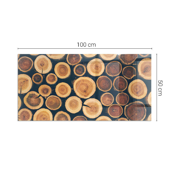 Plaque verre rectangulaire cheminée Boîte à cadre en bois