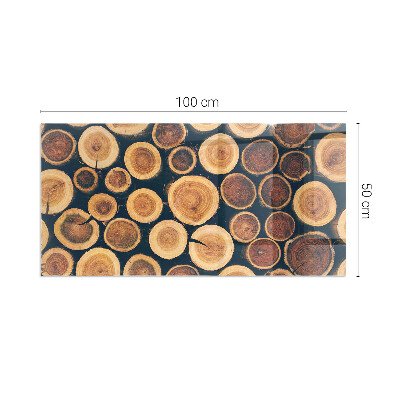 Plaque verre rectangulaire cheminée Boîte à cadre en bois