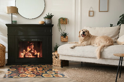 Plaque verre rectangulaire cheminée Boîte à cadre en bois