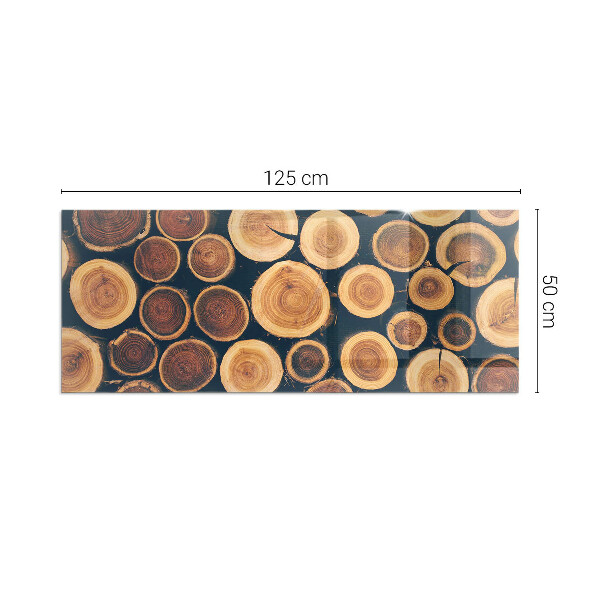 Plaque verre rectangulaire cheminée Boîte à cadre en bois