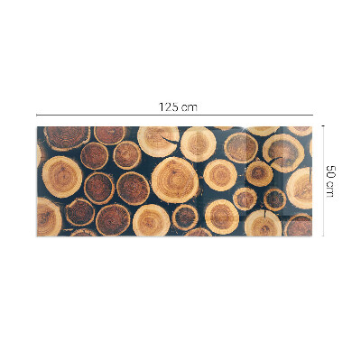 Plaque verre rectangulaire cheminée Boîte à cadre en bois