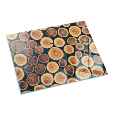 Plaque verre rectangulaire cheminée Boîte à cadre en bois