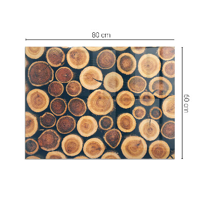 Plaque verre rectangulaire cheminée Boîte à cadre en bois