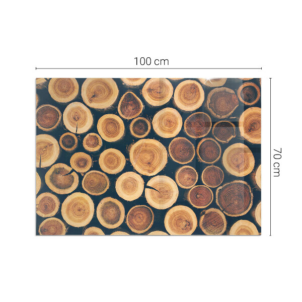 Plaque verre rectangulaire cheminée Boîte à cadre en bois