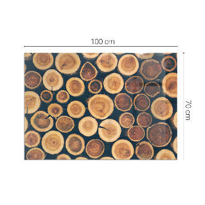 Plaque verre rectangulaire cheminée Boîte à cadre en bois