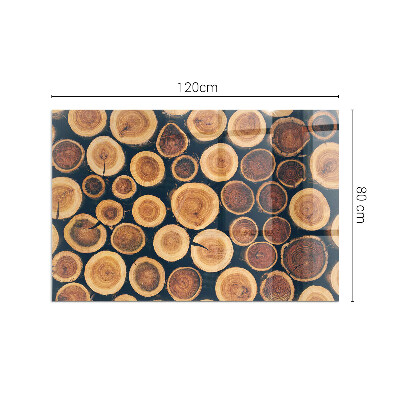 Plaque verre rectangulaire cheminée Boîte à cadre en bois