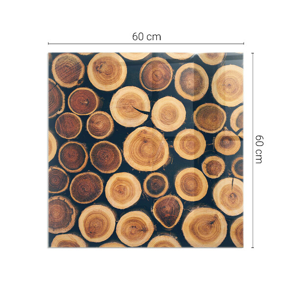 Plaque verre rectangulaire cheminée Boîte à cadre en bois