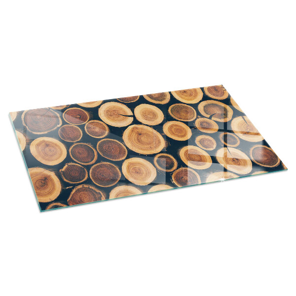 Plaque verre rectangulaire cheminée Boîte à cadre en bois