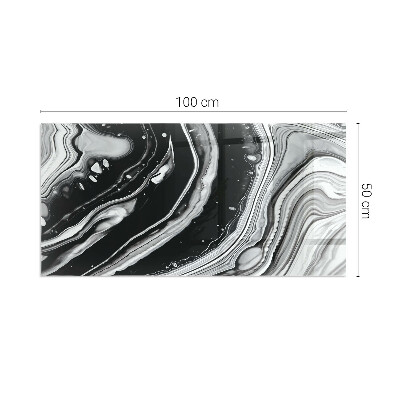 Plaque de sol rectangulaire en verre Motifs abstraits ondulés et linéaires